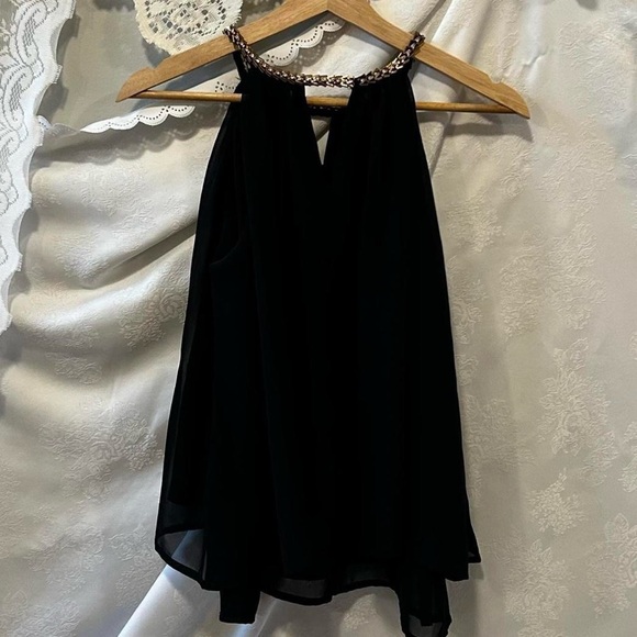 Vintage 2000s layered Chiffon like babydoll halter top - Picture 6 of 8